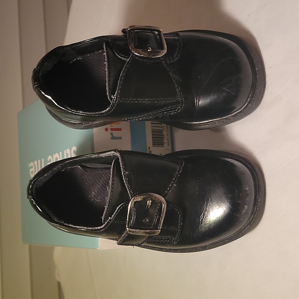 Toddler boys black dress shoes